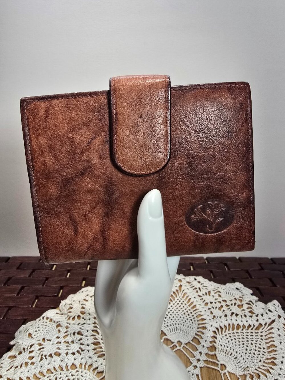 Vintage Brown Leather Wallet from the Buxton Heiress Collection Bifold Style